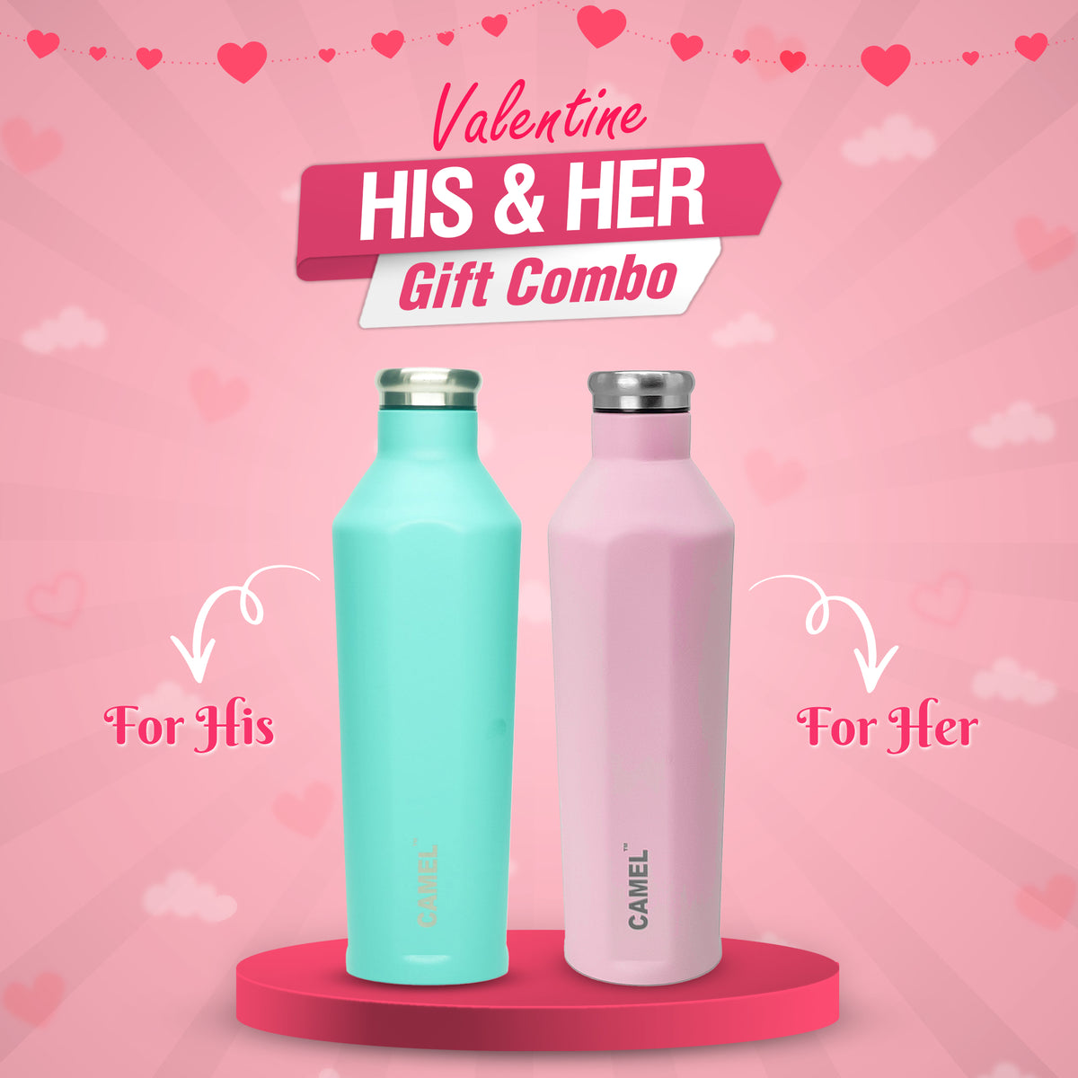 Oasis Vacuum Bottle (Valentine His & Her Combo)