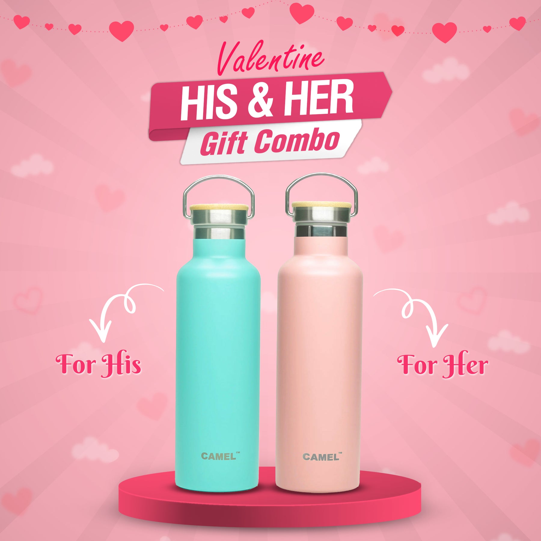 Vista Vacuum Bottle (Valentine His & Her Combo)