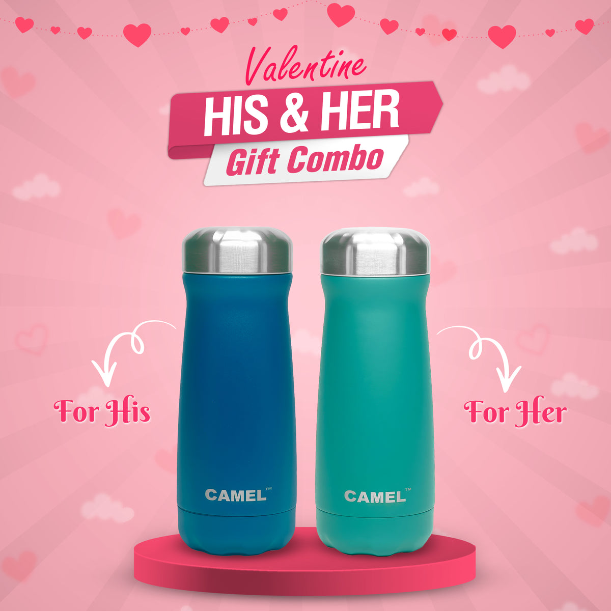 Bliss Vacuum Bottle (Valentine His & Her Combo)