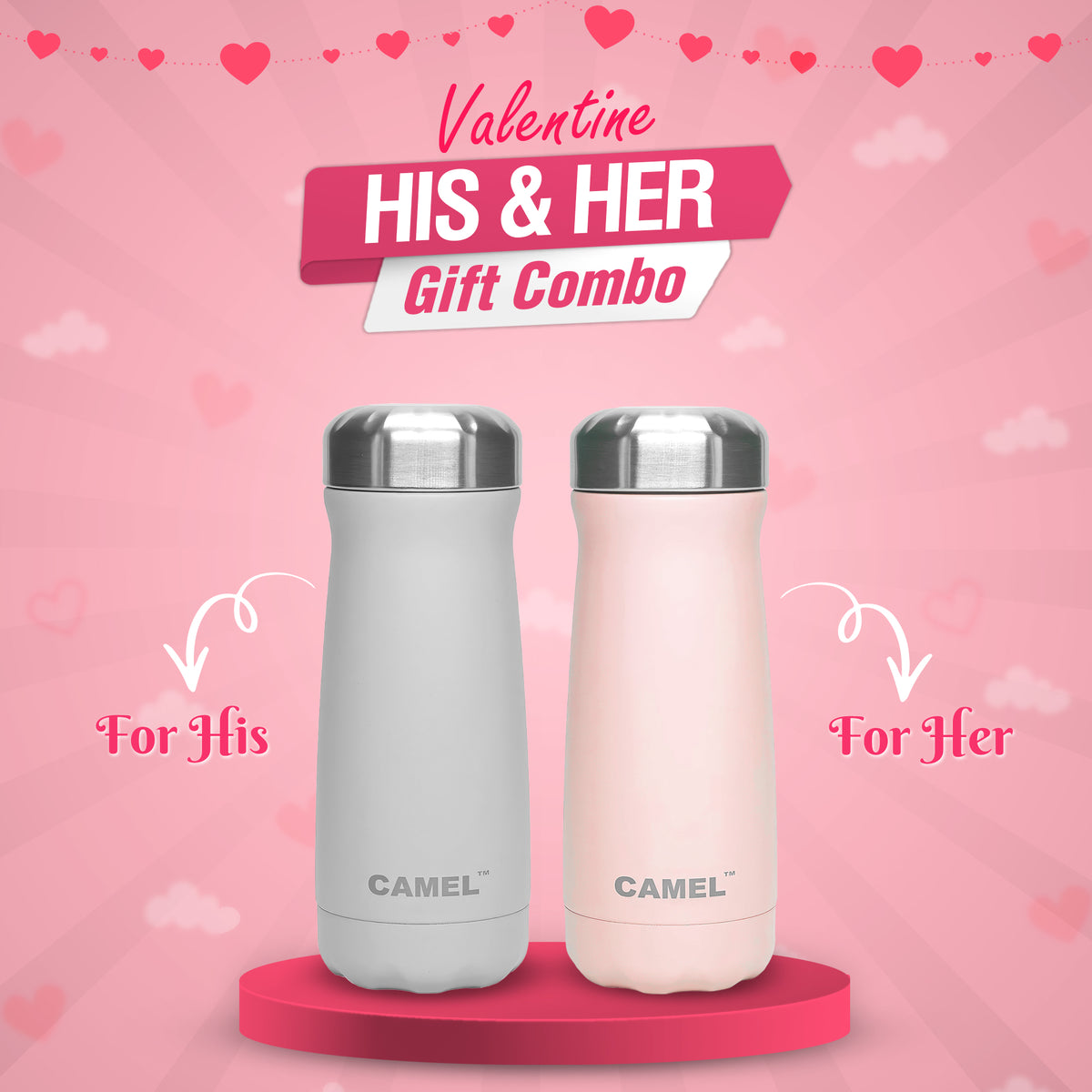 Bliss Vacuum Bottle (Valentine His & Her Combo)