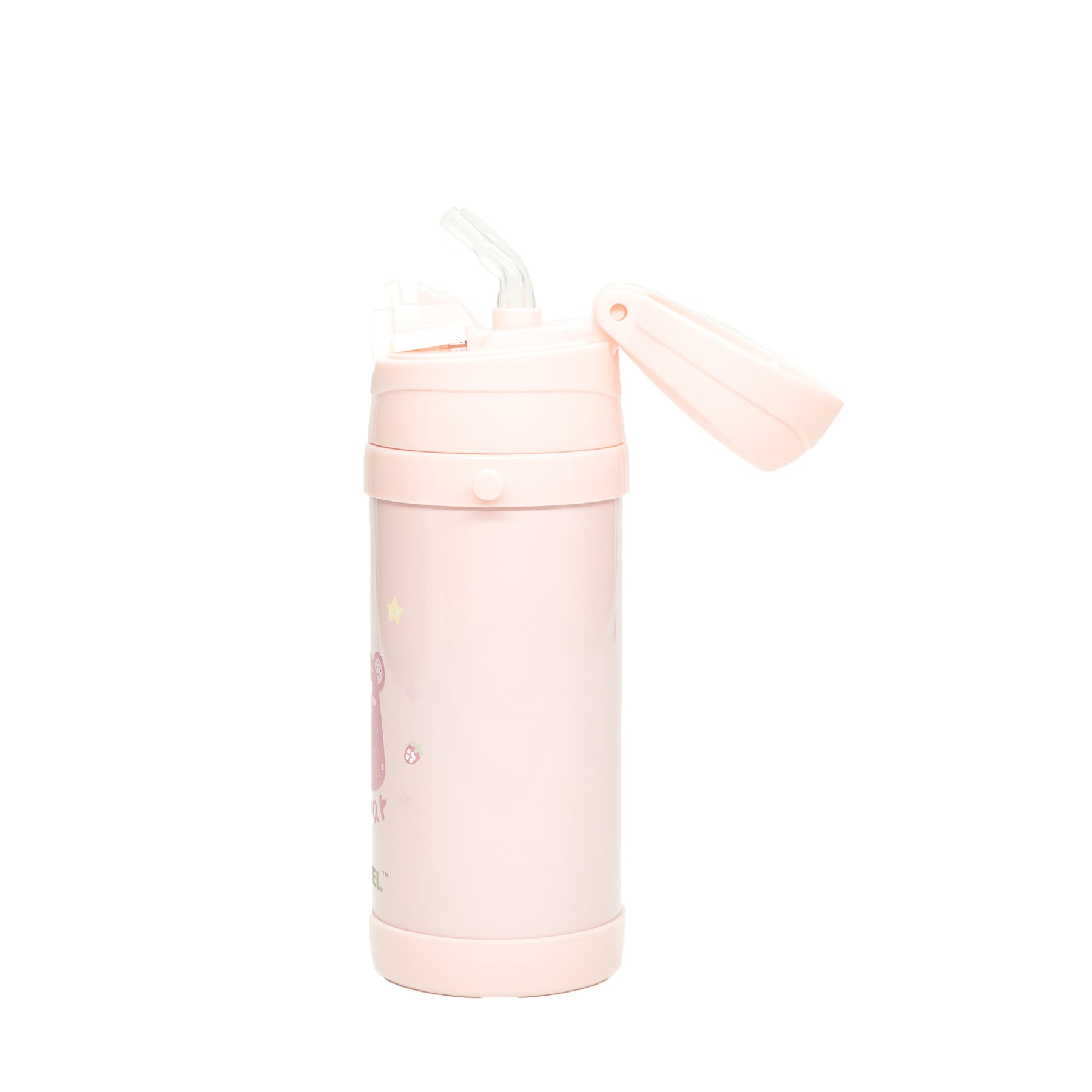 FUNSIP 420ML VACUUM STAINLESS STEEL BOTTLE pink with carry strap