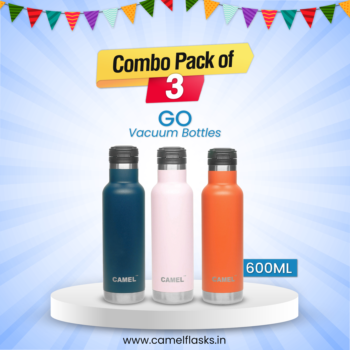 Go Vacuum Bottle (Set of 3)