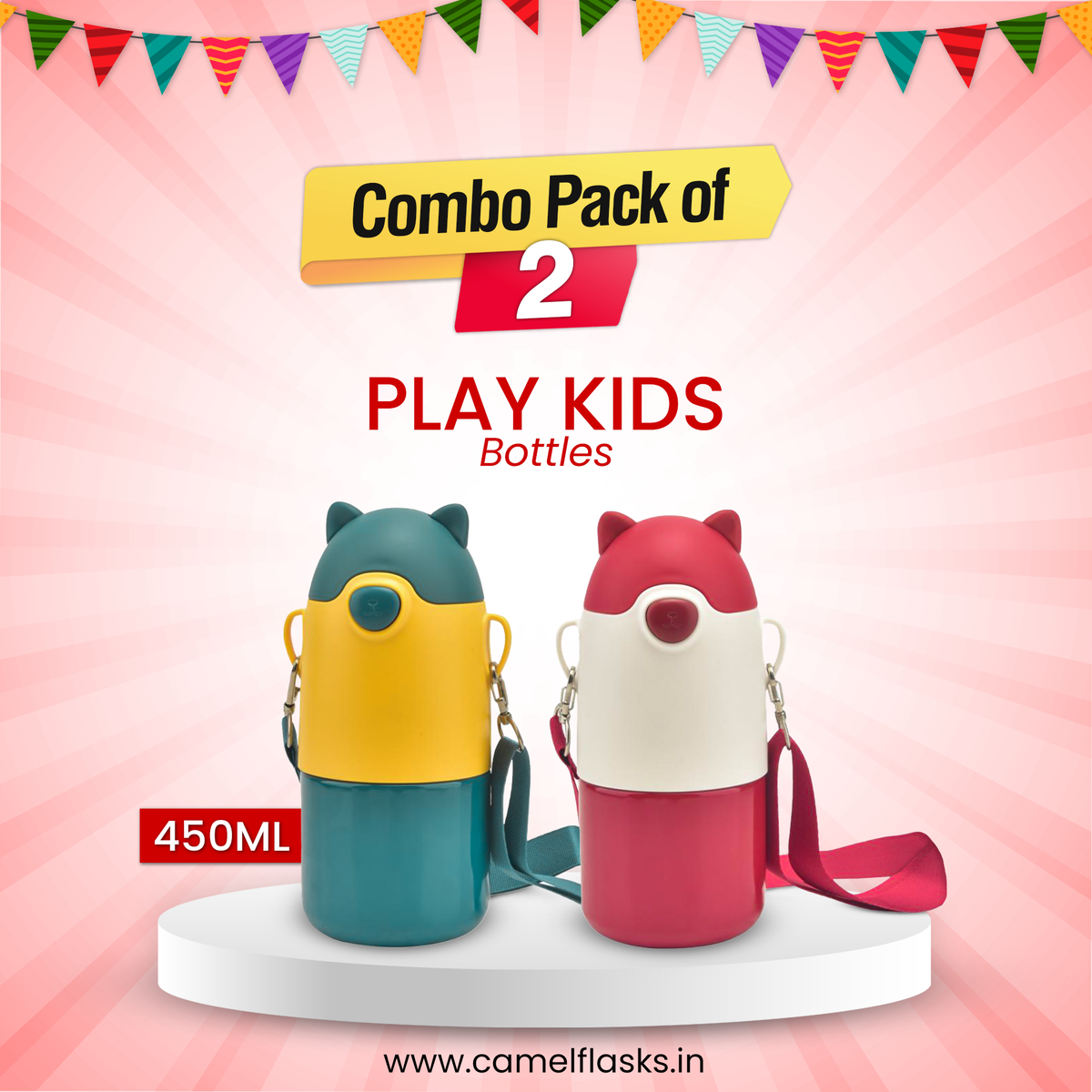 Play Kids 450ML Bottle (Set of 2)