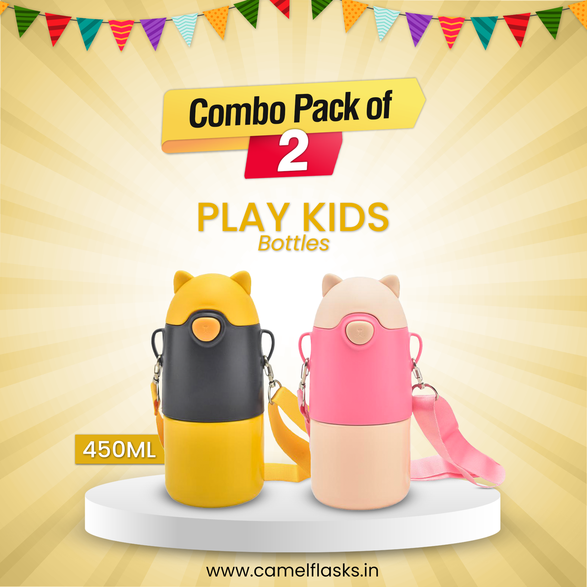 Play Kids 450ML Bottle (Set of 2)