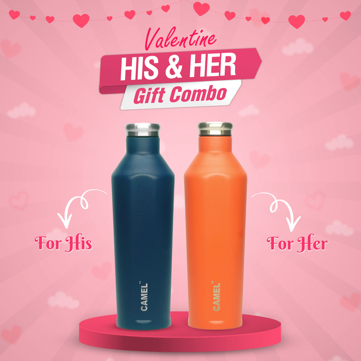 Oasis Vacuum Bottle (Valentine His & Her Combo)