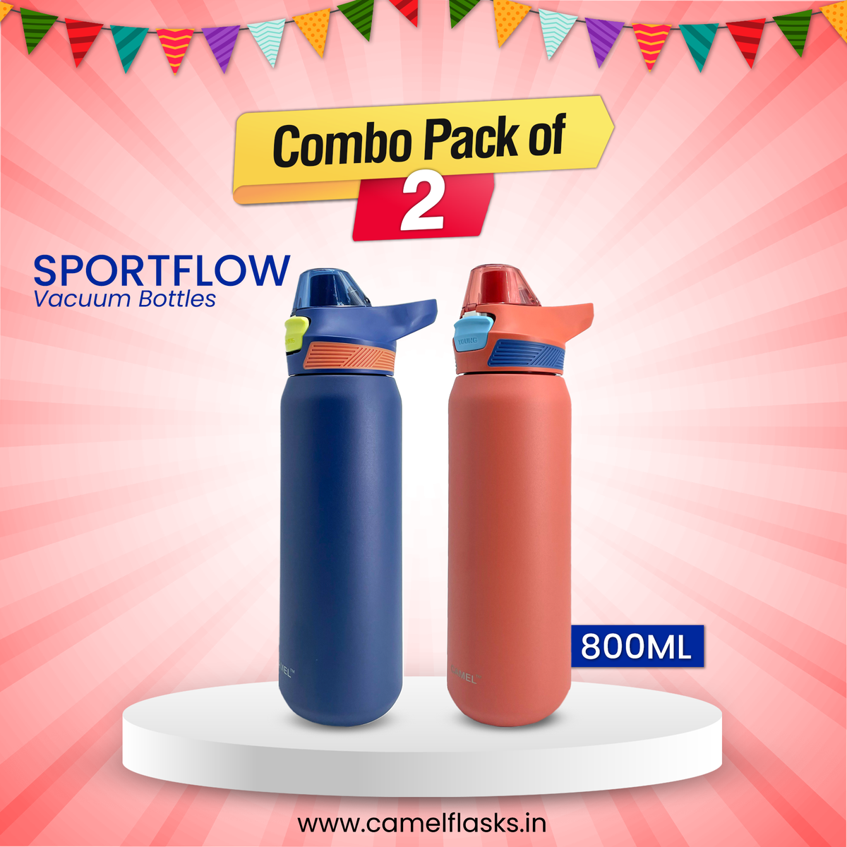 Sportflow Vacuum Bottle (Set of 2)