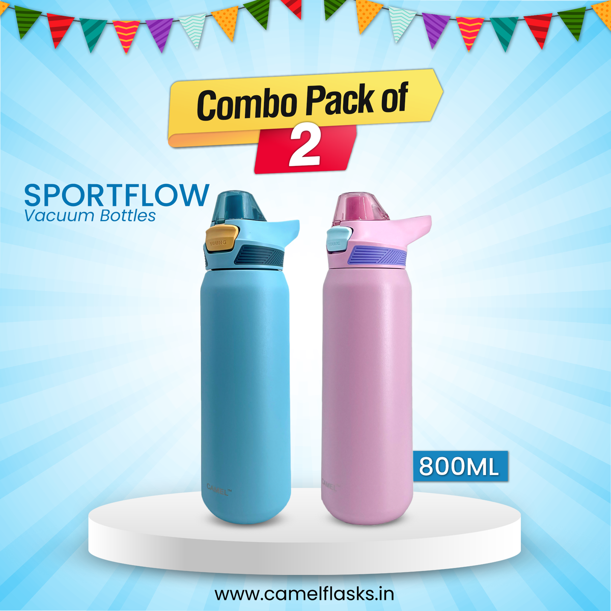 Sportflow Vacuum Bottle (Set of 2)