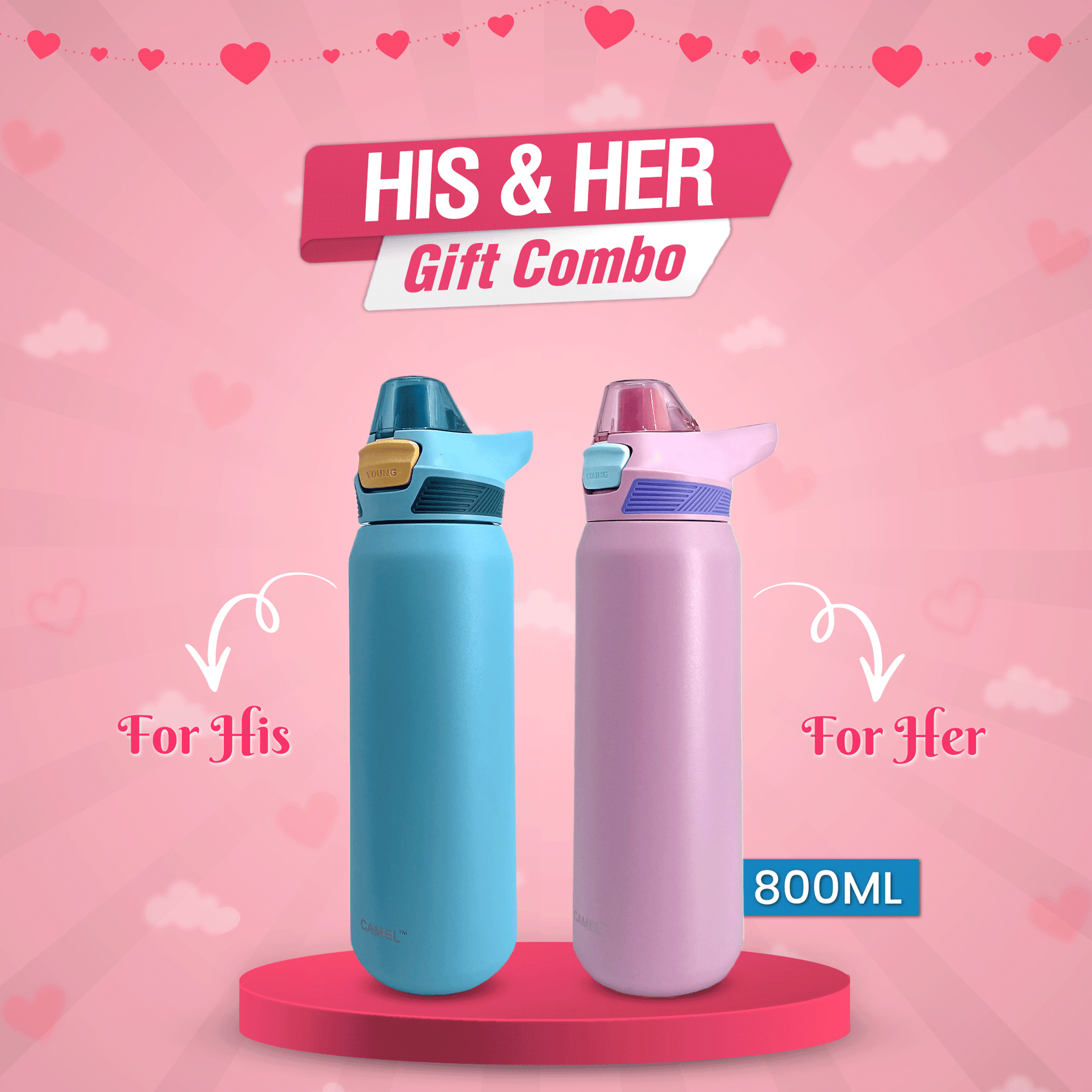 Sportflow Vacuum Bottle (Couple Gift)