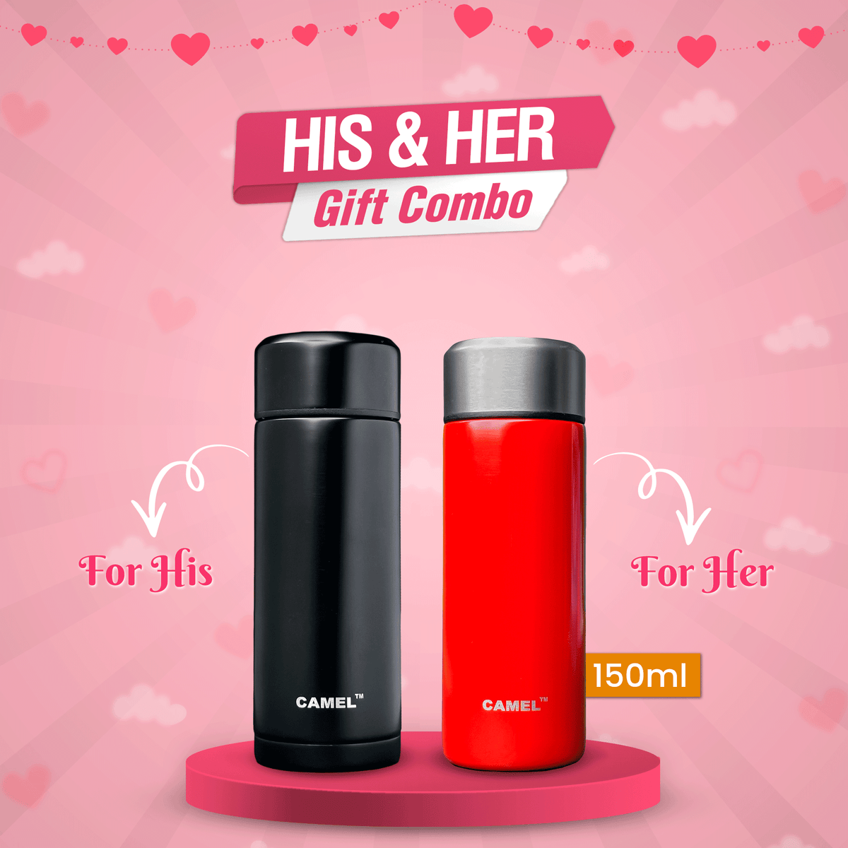 MINI 150 Vacuum Flask (Couple Gift)