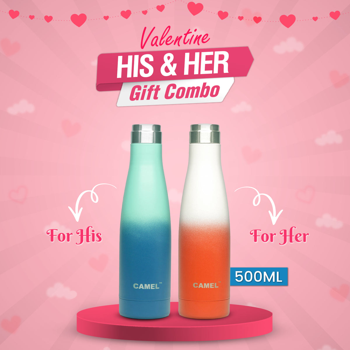 Vision Vacuum Bottle (Valentine His & Her Combo)