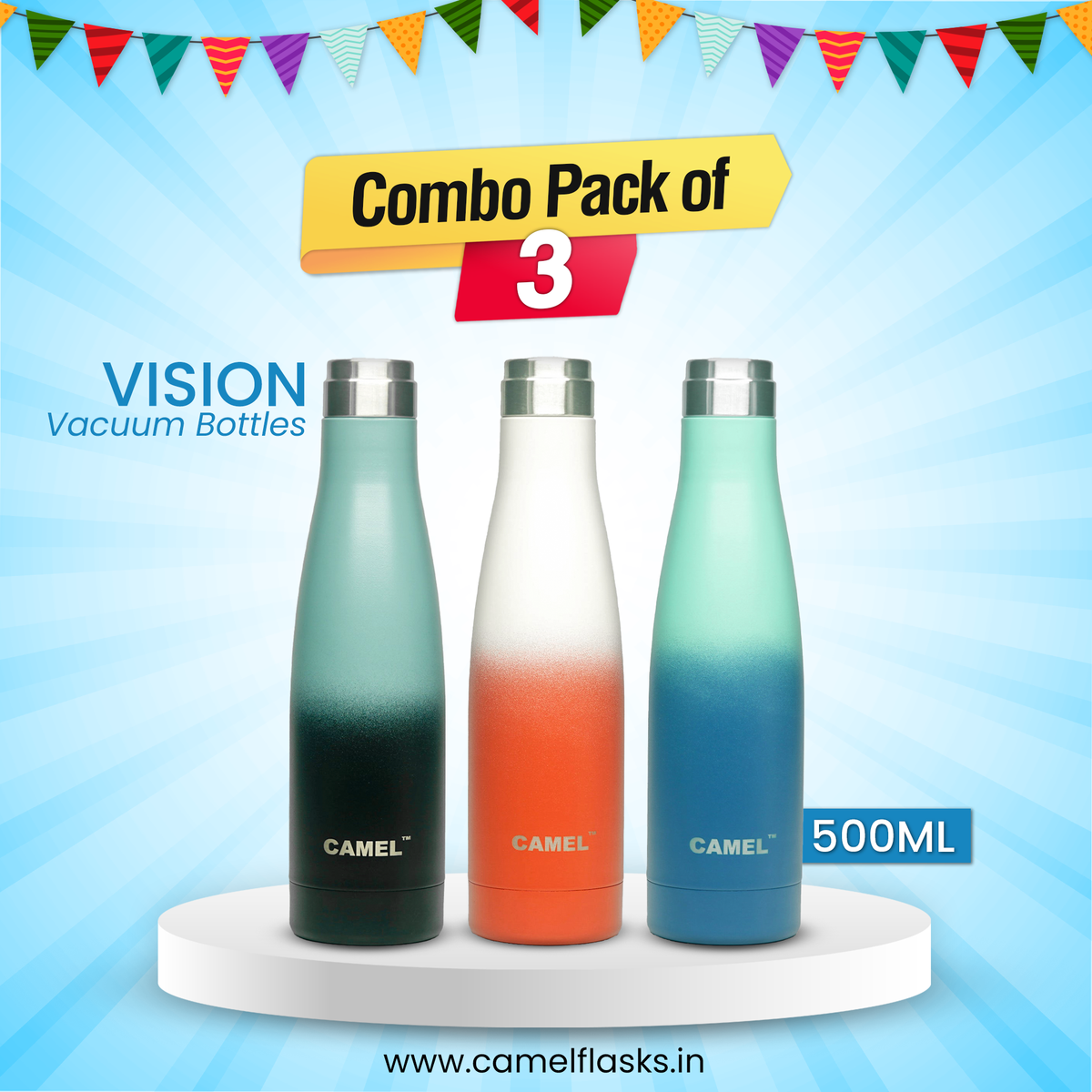 Vision Vacuum Bottle (Set of 3)