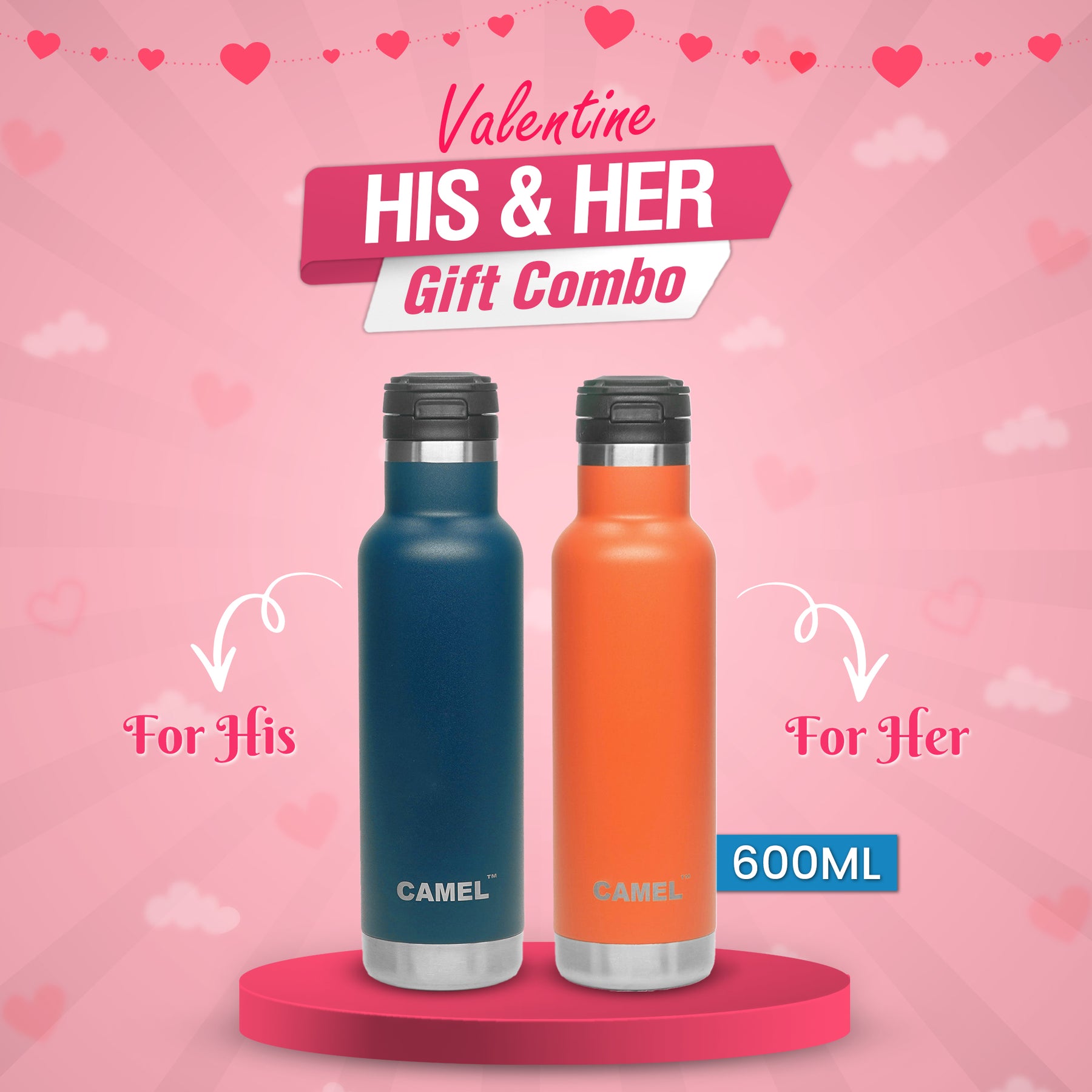 Go Vacuum Bottle (Valentine His & Her Combo)